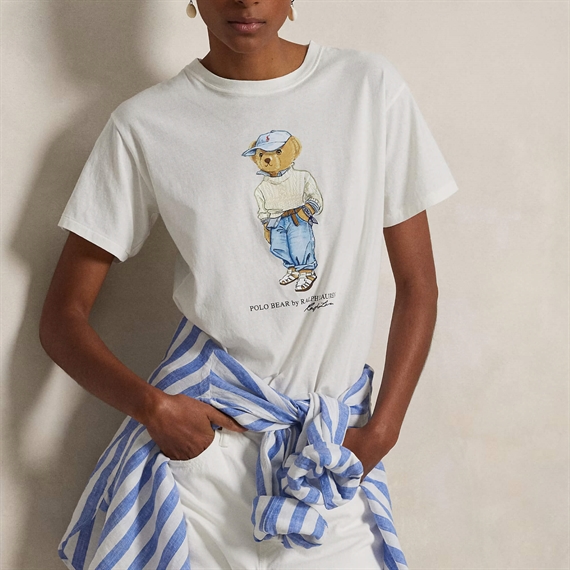 Polo Ralph Lauren Polo Bear Cotton Jersey T-shirt, Hvid